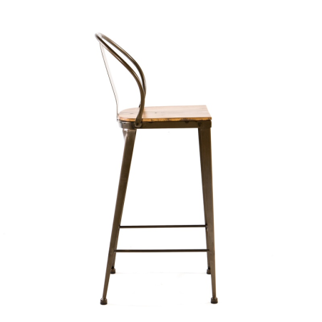Tabouret en métal et bois - TB 317