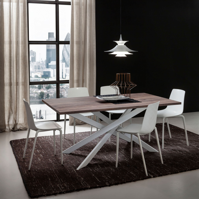 Table contemporaine extensible en stratifié - Renzo 2