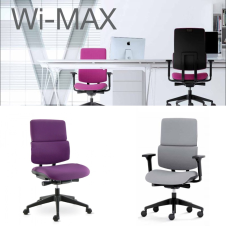 Siège de bureau en tissu avec roulettes - Wi-max 2