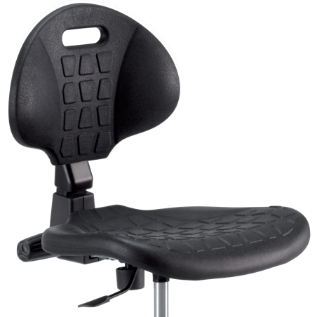 Chaise d'atelier avec repose-pieds sur patins - Tecnik 2