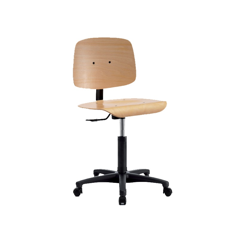 Chaise d'atelier en bois sur roulettes - Tecnik TB20