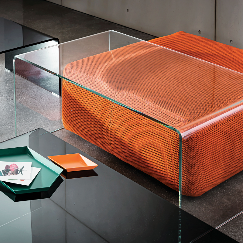 Table basse moderne rectangulaire en verre - Bridge Sovet® 