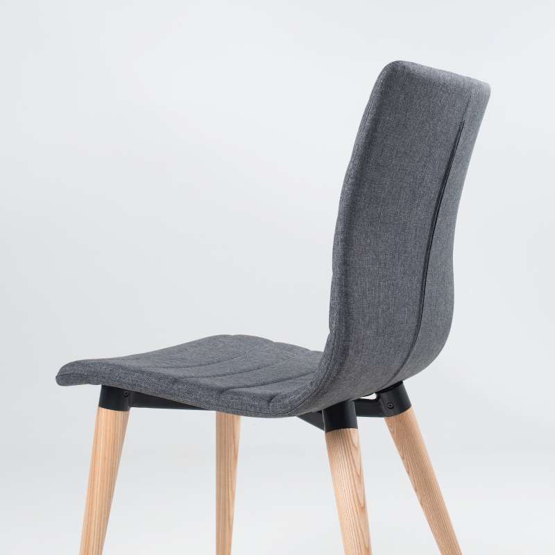chaise scandinave en tissu et bois doris 4 pieds chaise scandinave en tissu et bois doris 4 pieds