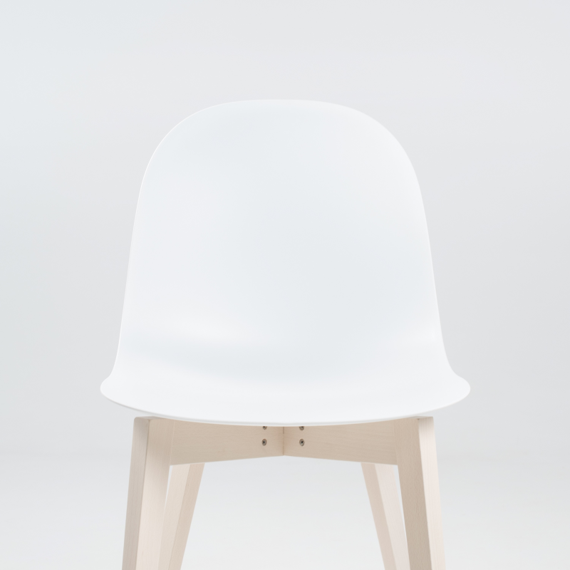 Chaise scandinave en polypropylène blanc et bois - 1665 Academy Connubia 3
