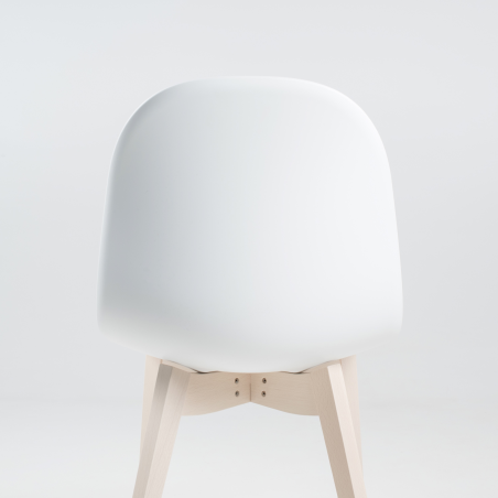 Chaise scandinave en polypropylène blanc et bois - 1665 Academy Connubia 6