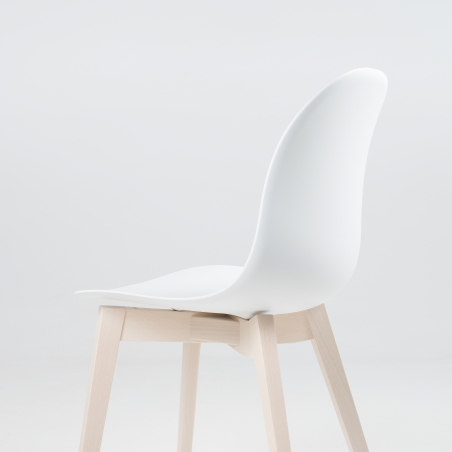 Chaise scandinave en polypropylène blanc et bois - 1665 Academy Connubia 8