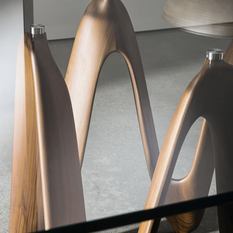 Table en verre design carrée 140 x 140 cm - Lambda Sovet® 4