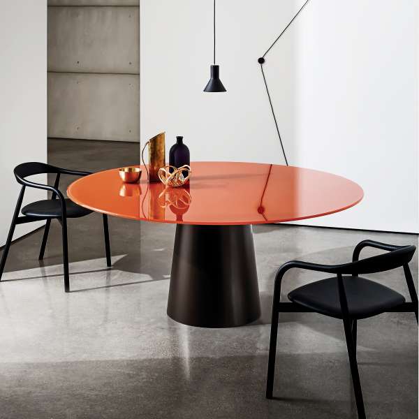 Table ronde design en verre Totem Sovet®