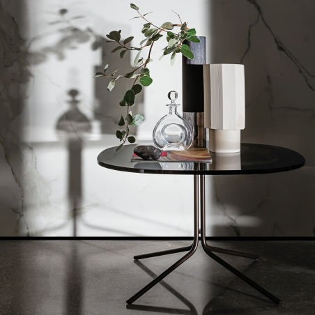 Table basse design en verre et métal - Genius
