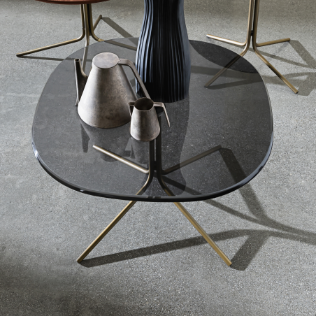 Table basse design en verre et métal - Genius 2