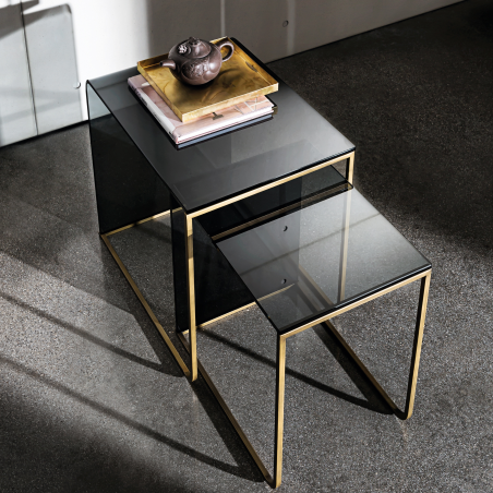 Table basse gigogne en verre - Nido 2