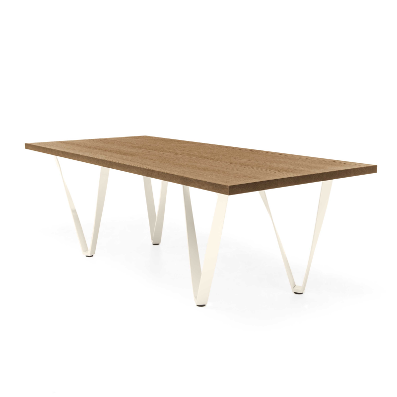 Table design en métal et bois - Wave 8