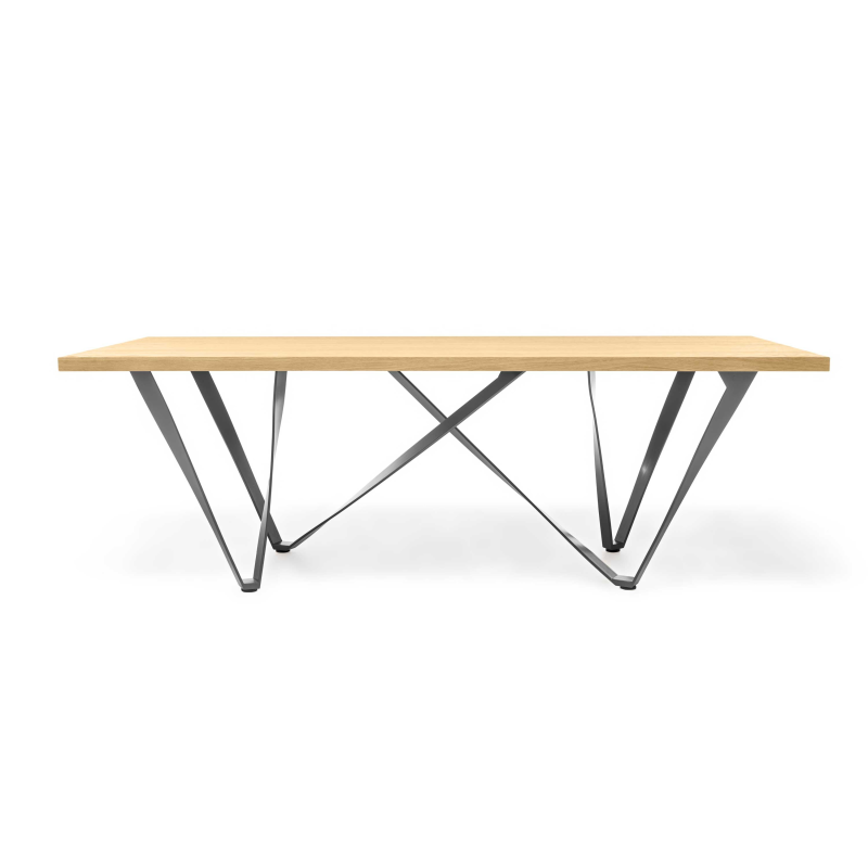 Table design en métal et bois - Wave 10