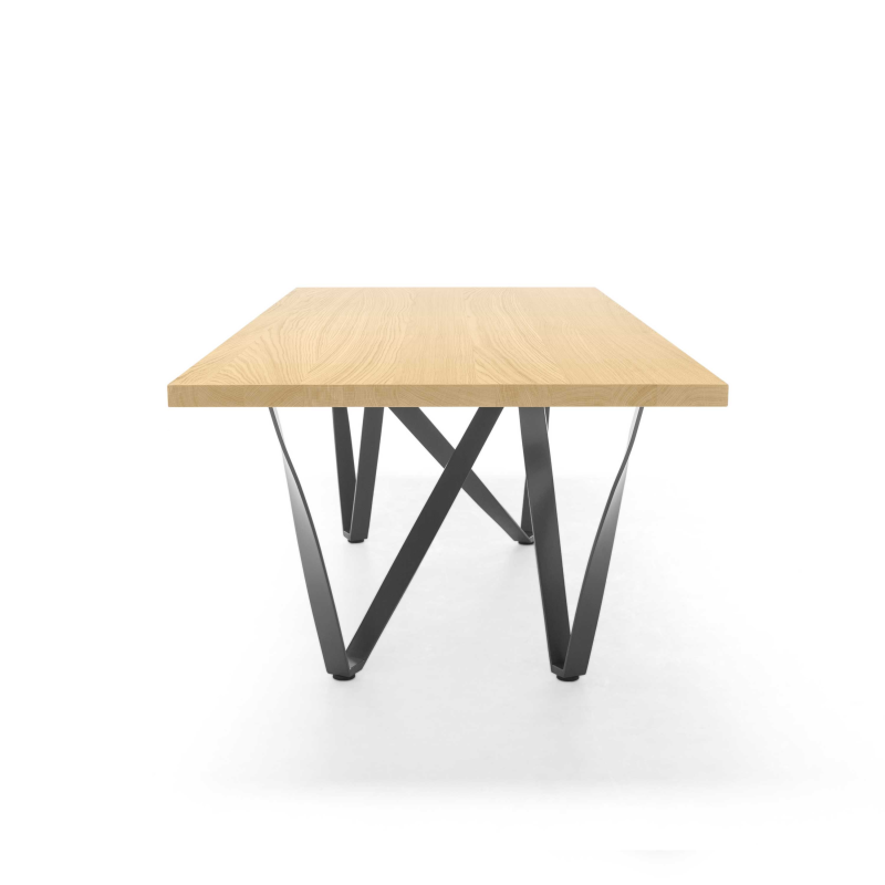 Table design en métal et bois - Wave 12