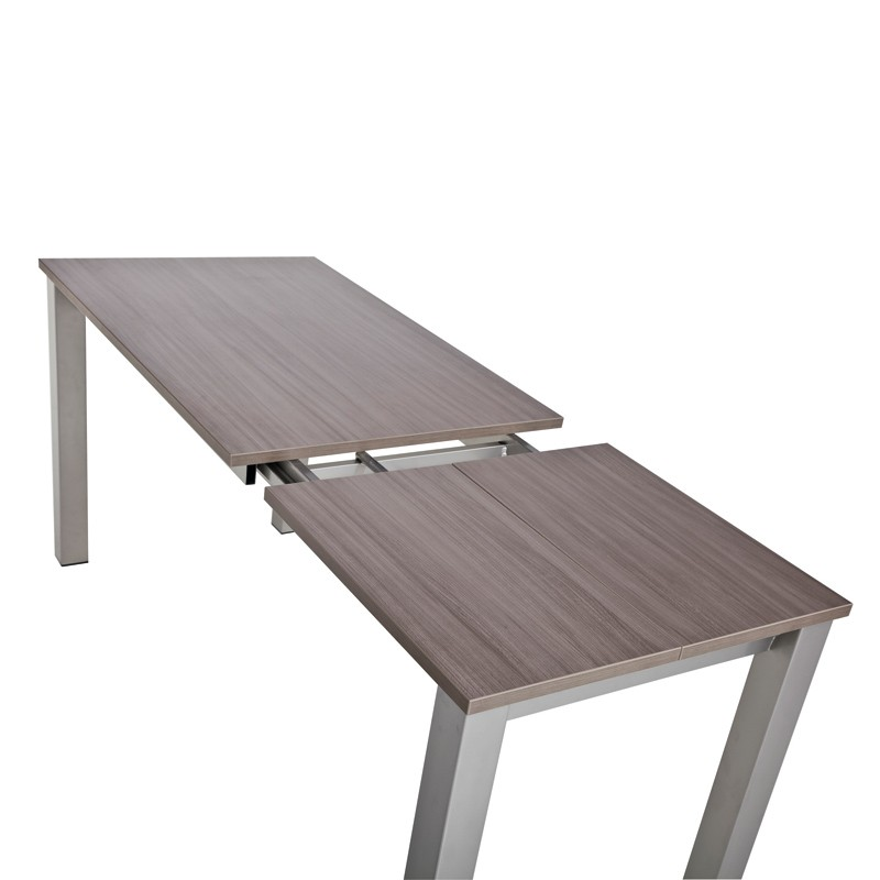 Table de cuisine snack rectangulaire extensible en stratifié - Valencia 6