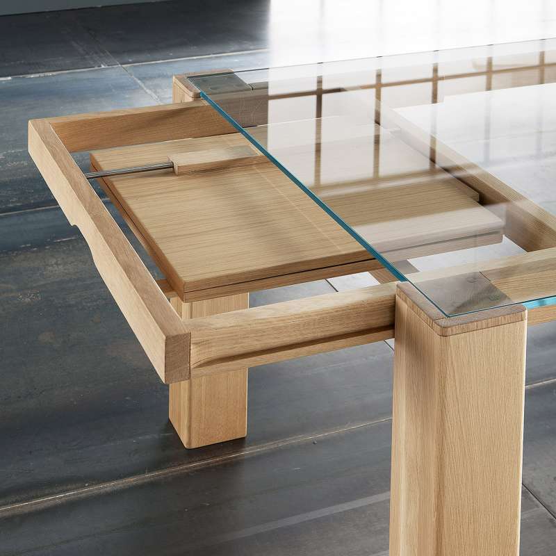 table bois massif table extensible design en verre et bois massif sidney 4 pieds table bois massif table extensible design en verre et bois massif sidney 4 pieds