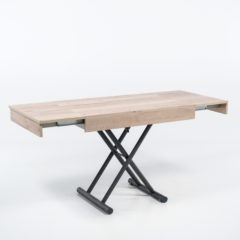 Table réglable en hauteur et extensible en mélaminé - Compact 3