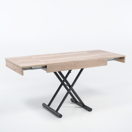 Table réglable en hauteur et extensible en mélaminé - Compact 3