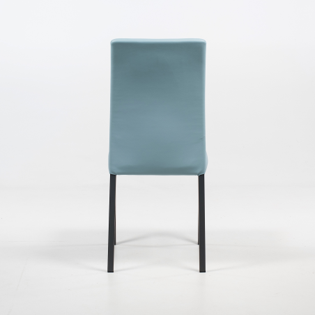 Marion H - Chaise de salle à manger contemporaine en synthétique et métal