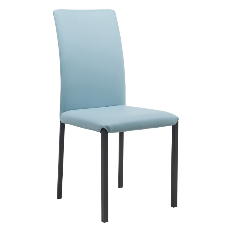 Chaise de salle à manger contemporaine en vinyle et métal - Marion H