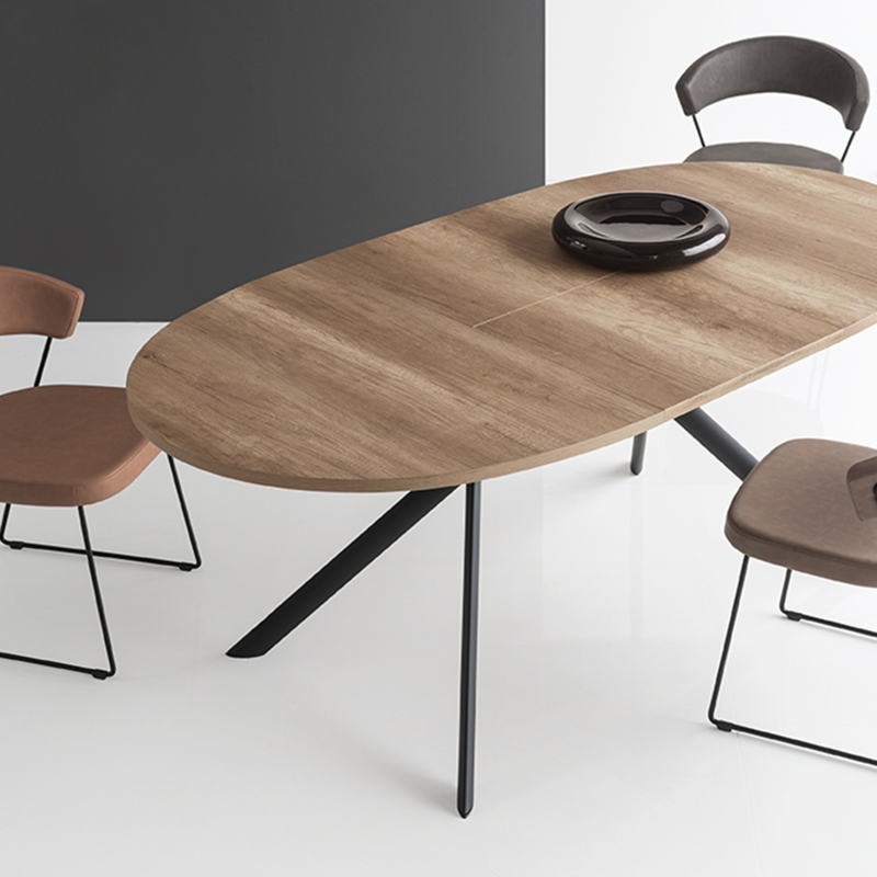 Table ovale extensible en mélaminé - Giove Connubia®