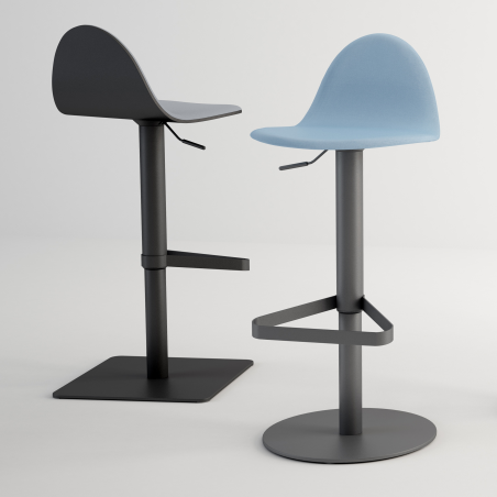 Tabouret réglable design en synthétique et métal - Tabu