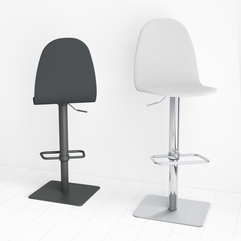 Tabouret réglable moderne en synthétique et métal - Play