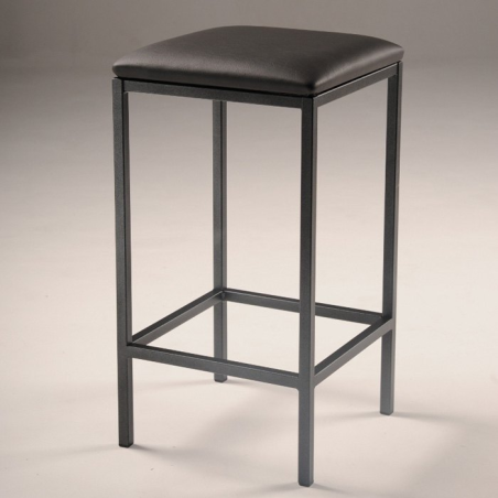 Tabouret hauteur 65 en métal sans dossier assise synthétique - Slide 3