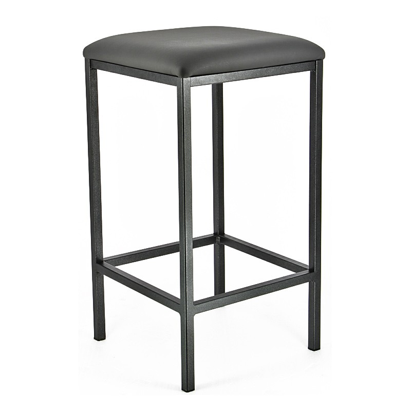 Tabouret snack en métal sans dossier assise vinyle - Slide 2