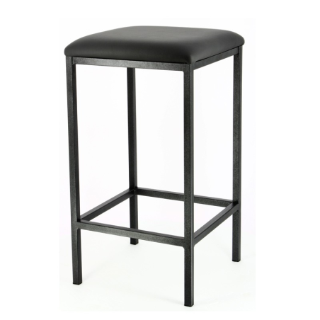 Tabouret snack en métal sans dossier assise synthétique - Slide