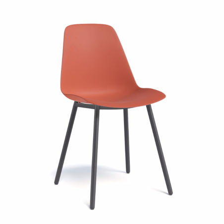 Chaise de cuisine moderne en polypropylène et métal - Claudio