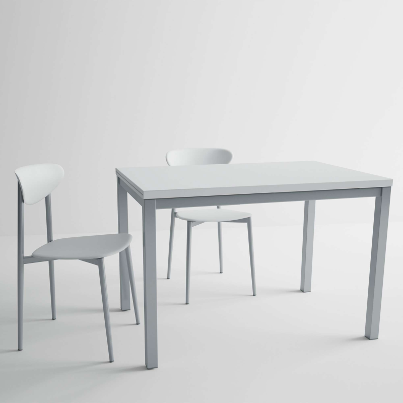 Table de cuisine en verre avec rallonge - hauteur 75 cm - Toy métal 2