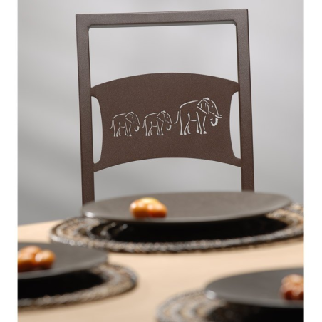 Tabouret de bar en synthétique et métal - Liane 2