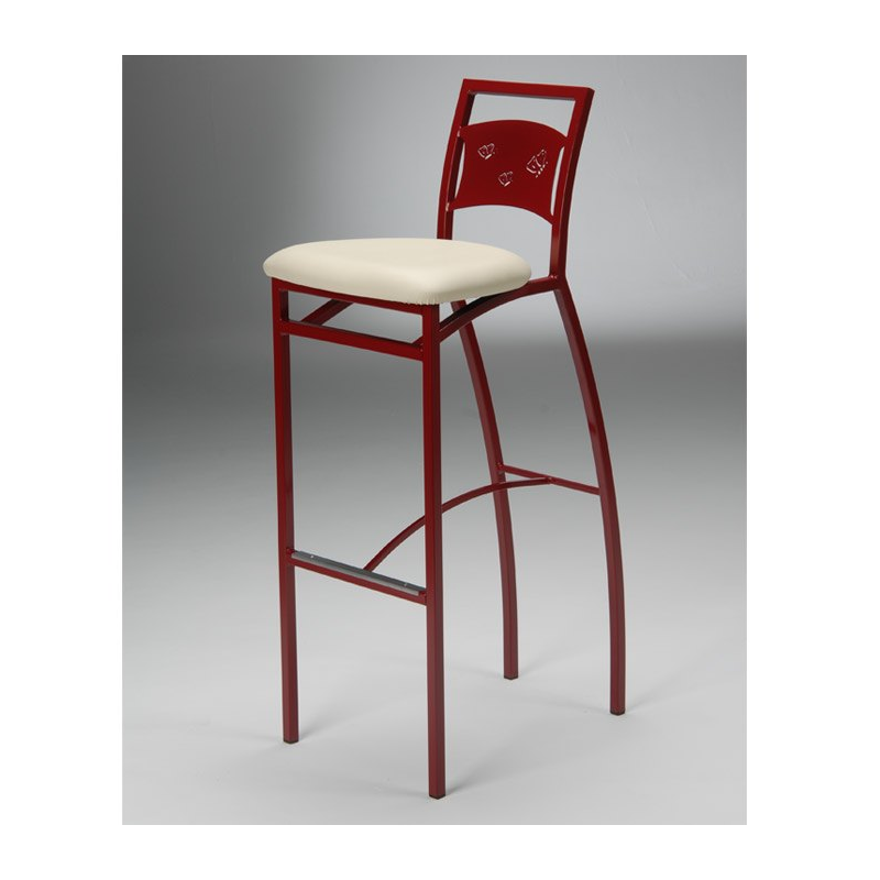 Tabouret de bar en synthétique et métal - Liane 4