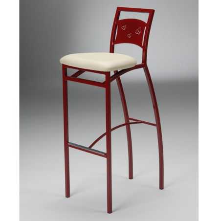 Tabouret de bar en synthétique et métal - Liane 4