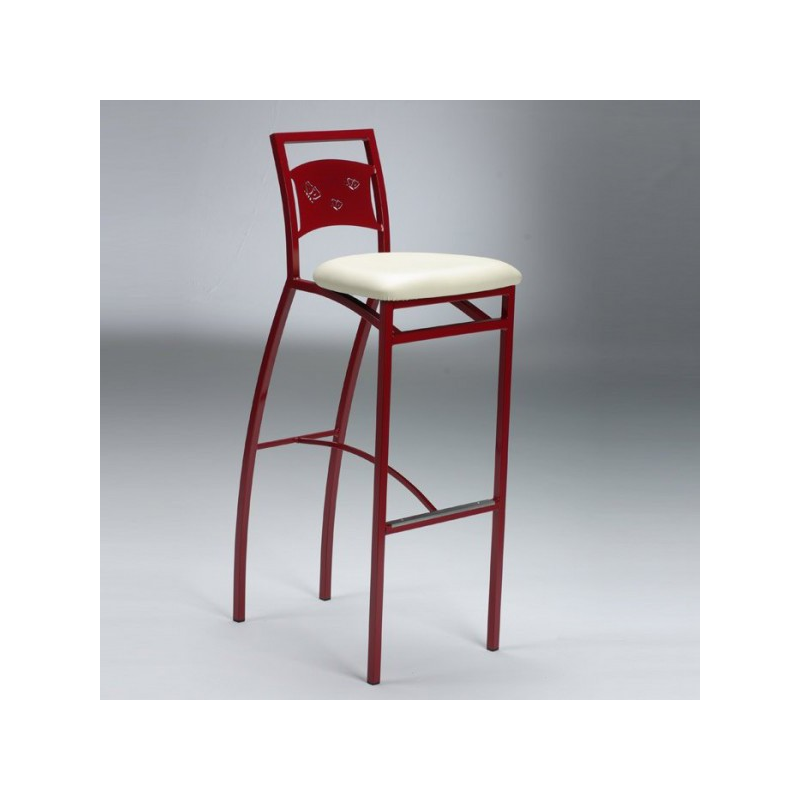 Tabouret de bar en synthétique et métal - Liane