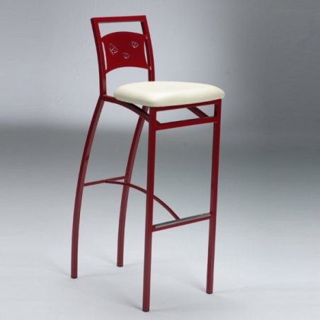 Tabouret de bar en synthétique et métal - Liane