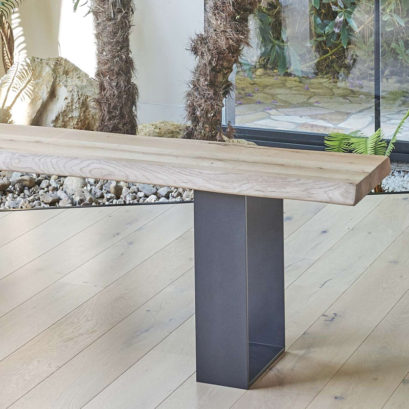 Banc en bois et métal - Oregon