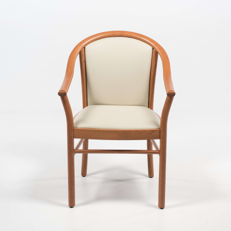 Fauteuil contemporain en bois avec rembourrage - Manuela