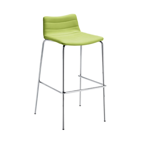 Tabouret de bar en synthétique vert et métal chromé - Cover Midj®