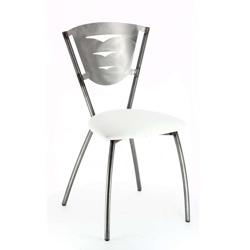 Chaise de cuisine en métal industriel fabriquée en France - Hévéa