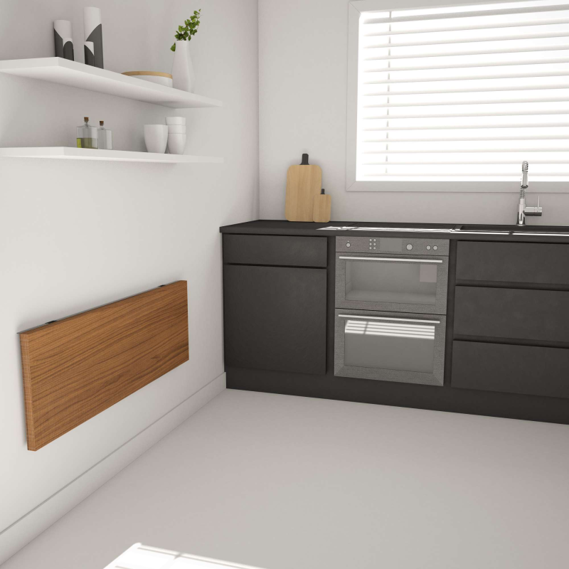 Table murale rabattable d'appoint petit espace en stratifié - Vulcano