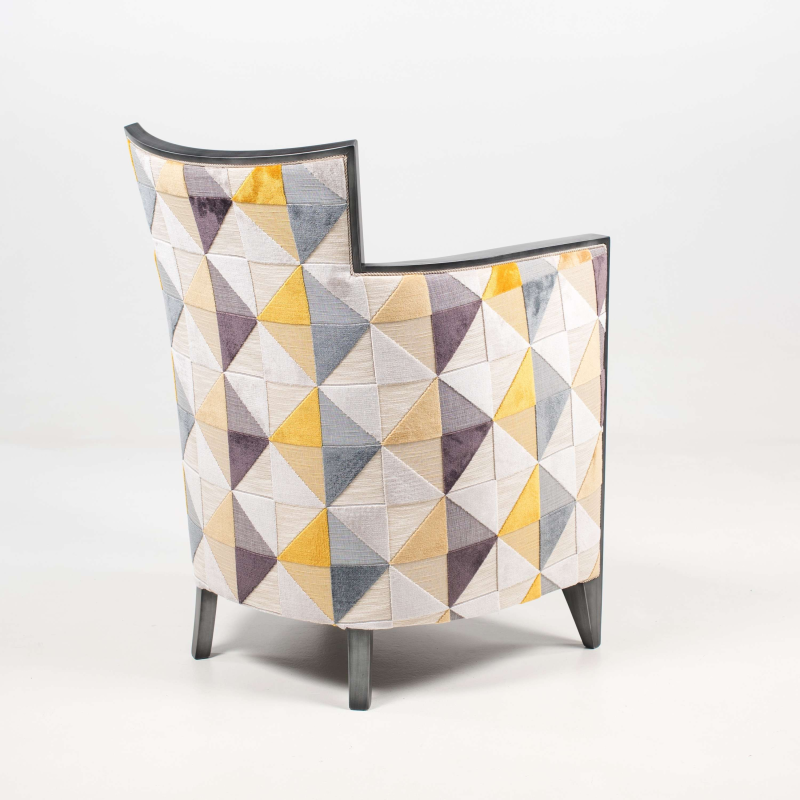 Fauteuil art déco fabrication française en tissu et bois - Nathan