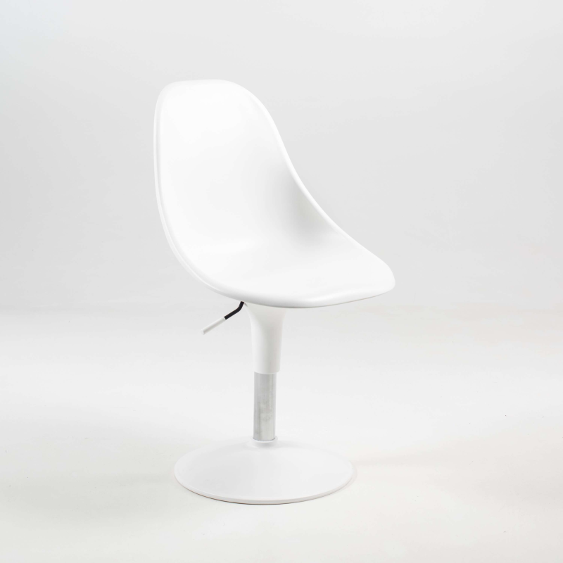 Chaise réglable en hauteur et pivotante design blanche - Harmony