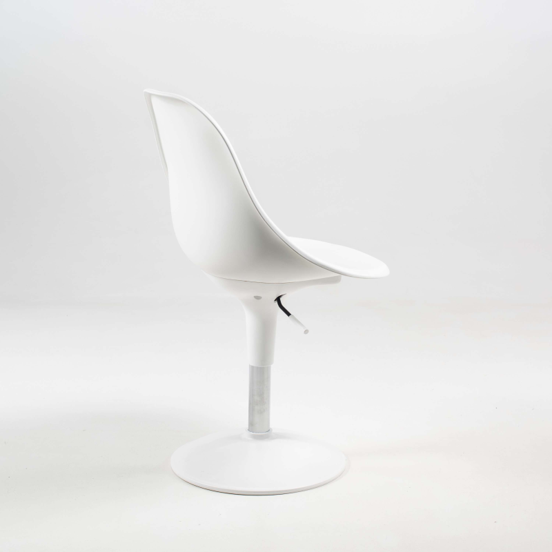 Chaise rétro réglable et pivotante blanche - Harmony