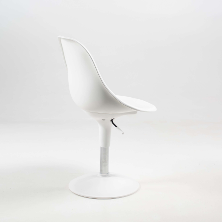 Chaise rétro réglable et pivotante blanche - Harmony