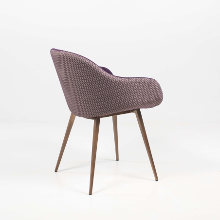 Fauteuil en tissu violet et métal bronze - Sonny Midj®