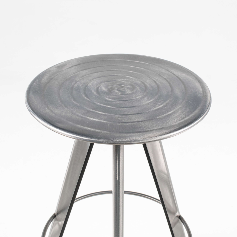 Tabouret de bar tendance en métal style industriel assise spirale - Vérone