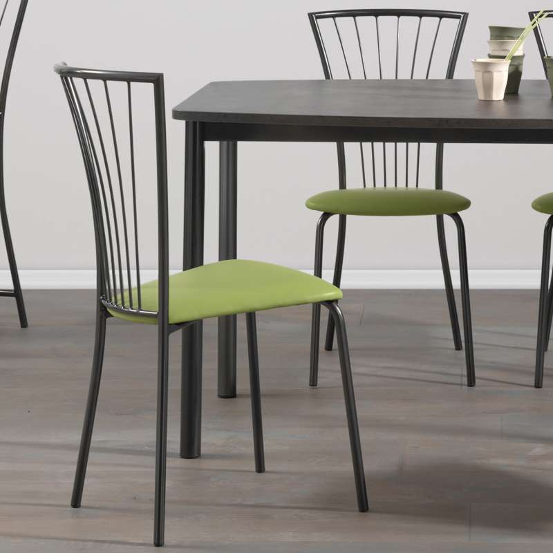 Chaise de cuisine en synthétique et métal  Jana  4pieds.com