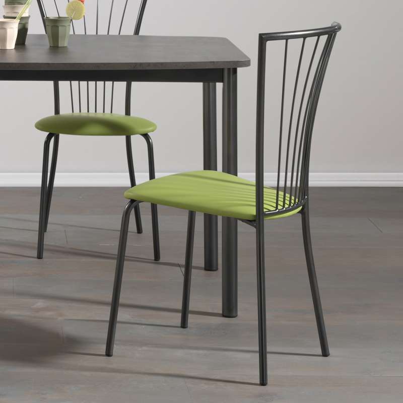 Chaise de cuisine en synthétique et métal  Jana  4pieds.com